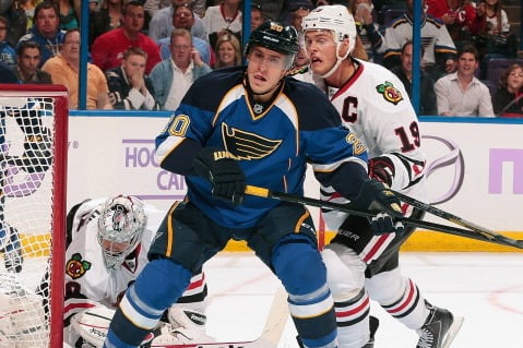 Blues Score in Last Minute, Drop Blackhawks