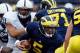 ANN ARBOR, MI - OCTOBER 24: Tate Forcier #5 of the Michigan Wolverines carries the ball during the game against the Penn State Nittany Lions on October 24, 2009 at Michigan Stadium in Ann Arbor, Michigan. (Photo by Gregory Shamus/Getty Images)