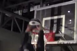 Video: Penn State's Bill O'Brien Struggles Mightily Trying to Dunk on 8-Foot