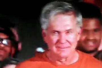 Mack Brown Rips off Shirt in Rally Leading Up to Oklahoma Game