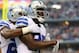 ARLINGTON, TX - OCTOBER 06: Dez Bryant #88 of the Dallas Cowboys celebrates his pass reception touchdown against the Denver Broncos in the first quarter at AT&T Stadium on October 6, 2013 in Arlington, Texas. (Photo by Ronald Martinez/Getty Images)