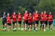 PONTYCLUN, WALES - SEPTEMBER 03: Players of Wales during a training session at the Vale Resort ahead of the Wales v Macedonia 2014 World Cup Qualifier on September 3, 2013 in Pontyclun, Wales. (Photo by Matthew Horwood/Getty Images)