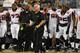 NASHVILLE, TN - AUGUST 24: Head coach Mike Smith of the Atlanta Falcons coaches his team against the Tennessee Titans at LP Field on August 24, 2013 in Nashville, Tennessee. (Photo by Frederick Breedon/Getty Images)