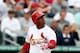 JUPITER, FL - FEBRUARY 28: Oscar Taveras #87 of the St. Louis Cardinals hits a grand slam home run in the first inning against the Miami Marlins at Roger Dean Stadium on February 28, 2013 in Jupiter, Florida. (Photo by Chris Trotman/Getty Images)