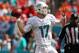 MIAMI GARDENS, FL - OCTOBER 06: Ryan Tannehill #17 of the Miami Dolphins passes during a game against the Baltimore Ravens at Sun Life Stadium on October 6, 2013 in Miami Gardens, Florida. (Photo by Mike Ehrmann/Getty Images)
