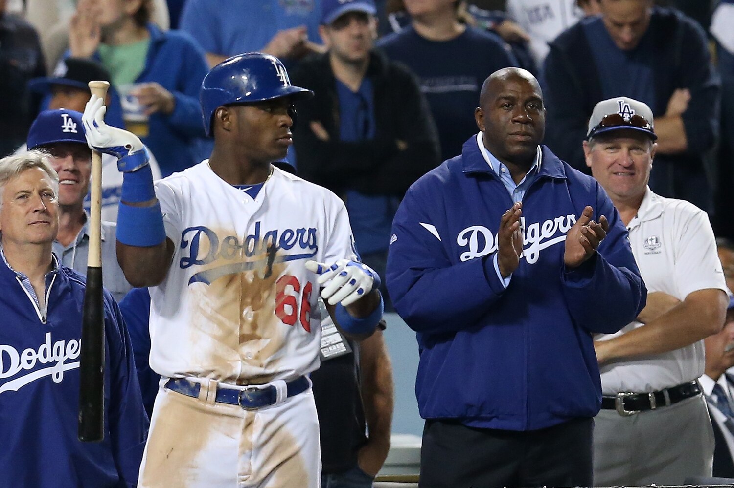 Magic Johnson at Dodgers' NLCS Opener 'I'm Nervous' Bleacher Report