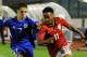 SERRAVALLE, ITALY - OCTOBER 10: Lorenzo Liverani of San Marino and Raheem Sterling of England in action during the 2015 UEFA European U21 Championships Qualifying Group 1 match between San Marino U21 and England U21 on October 10, 2013 in Serravalle, Italy. (Photo by Giuseppe Bellini/Getty Images)