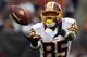 CLEVELAND, OH - DECEMBER 16: Wide receiver Leonard Hankerson #85 of the Washington Redskins catches a pass for a touchdown against the Cleveland Browns at Cleveland Browns Stadium on December 16, 2012 in Cleveland, Ohio. (Photo by Matt Sullivan/Getty Images)