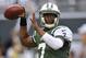 Sep 15, 2013; East Rutherford, NJ, USA; New York Jets quarterback Geno Smith (7) at MetLife Stadium before the game against the Buffalo Bills. Mandatory Credit: Robert Deutsch-USA TODAY Sports