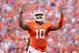 CLEMSON, SC - OCTOBER 12: Tajh Boyd #10 of the Clemson Tigers celebrates after scoring a touchdown against the Boston College Eagles at Memorial Stadium on October 12, 2013 in Clemson, South Carolina. (Photo by Tyler Smith/Getty Images)