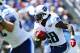NASHVILLE, TN - SEPTEMBER 22: Chris Johnson #28 of the Tennessee Titans runs the ball against the San Diego Chargers at LP Field on September 22, 2013 in Nashville, Tennessee. (Photo by Wesley Hitt/Getty Images)