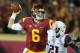 LOS ANGELES, CA - OCTOBER 10: Quarterback Cody Kessler #6 of the USC Trojans throws a pass against the Arizona Wildcats at Los Angeles Coliseum on October 10, 2013 in Los Angeles, California. (Photo by Stephen Dunn/Getty Images)
