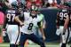 HOUSTON, TX - OCTOBER 13: Sam Bradford #8 of the St. Louis Rams celebrates a third quarter touchdown pass against the Houston Texans at Reliant Stadium on October 13, 2013 in Houston, Texas. (Photo by Scott Halleran/Getty Images)