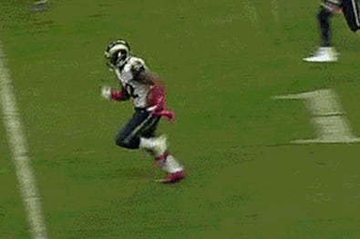 Alec Ogletree Intercepts Texans' T.J. Yates and Returns It 98 Yards