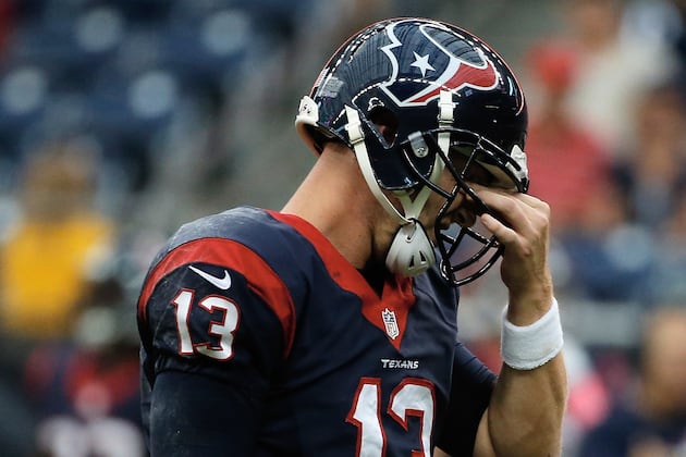 T.J. Yates Replaces Injured Matt Schaub, Throws a Pick-Six of His Own