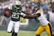 EAST RUTHERFORD, NJ - OCTOBER 13: Running back Mike Goodson