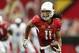 GLENDALE, AZ - SEPTEMBER 15: Wide receiver Larry Fitzgerald #11 of the Arizona Cardinals runs with the football after a reception against the Detroit Lions during the NFL game at the University of Phoenix Stadium on September 15, 2013 in Glendale, Arizona. The Carindals defeated the Lions 25-21. (Photo by Christian Petersen/Getty Images)