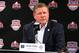 Jan 5, 2013; Miami Gardens, FL, USA; Notre Dame Fighting Irish coach Brian Kelly speaks to the media on media day for the 2013 BCS Championship game at Sun Life Stadium. Mandatory Credit: Brian Spurlock-USA TODAY Sports