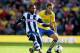 WEST BROMWICH, ENGLAND - OCTOBER 06: Stephane Sessegnon of West Bromwich Albion holds off Mathieu Flamini of Arsenal during the Barclays Premier League match between West Bromwich Albion and Arsenal at The Hawthorns on October 6, 2013 in West Bromwich, England. (Photo by Michael Regan/Getty Images)