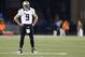 Oct 13, 2013; Foxborough, MA, USA; New Orleans Saints quarterback Drew Brees (9) reacts during the second half of a game against the New England Patriots at Gillette Stadium. Mandatory Credit: Mark L. Baer-USA TODAY Sports