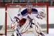 TRAVERSE CITY, MI - SEPTEMBER 12: Goaltender Cam Talbot #81 of the New York Rangers gets ready for a shot during the NHL Prospects Tournament on September 12, 2010 at Centre Ice Arena in Traverse City, Michigan. (Photo by Dave Reginek/NHLI via Getty Images)