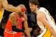 Dec. 25, 2011; Los Angeles, CA, USA; Chicago Bulls shooting guard Richard Hamilton (32) steals the ball from Los Angeles Lakers power forward Pau Gasol (16) during the first quarter of the game at the Staples Center. Mandatory Credit: Jayne Kamin-Oncea-USA TODAY Sports