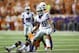 AUSTIN, TX - SEPTEMBER 21: Tyler Lockett #16 of the Kansas State Wildcats reacts after making a pass reception against the Texas Longhorns at Darrell K Royal-Texas Memorial Stadium on September 21, 2013 in Austin, Texas. (Photo by Ronald Martinez/Getty Images)