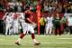 ATLANTA, GA - OCTOBER 07: Quarterback Matt Ryan #2 of the Atlanta Falcons reacts after a fourth quarter touchdown against the New York Jets during their game at the Georgia Dome on October 7, 2013 in Atlanta, Georgia. (Photo by Kevin C. Cox/Getty Images)