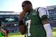 Oct 13, 2013; East Rutherford, NJ, USA; New York Jets quarterback Geno Smith (7) walks off the field after the Jets 19-6 loss to the Pittsburgh Steelers at MetLife Stadium. Mandatory Credit: Ed Mulholland-USA TODAY Sports