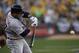 OAKLAND, CA - OCTOBER 10: Jhonny Peralta #27 of the Detroit Tigers bats in the second inning against the Oakland Athletics during Game Five of the American League Division Series at O.co Coliseum on October 10, 2013 in Oakland, California. (Photo by Thearon W. Henderson/Getty Images)