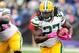 Oct 13, 2013; Baltimore, MD, USA; Green Bay Packers running back Eddie Lacy (27) runs with the ball during the game against the Baltimore Ravens at M&T Bank Stadium. Mandatory Credit: Evan Habeeb-USA TODAY Sports
