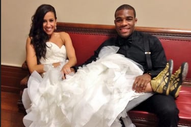 Olympic Wrestler's Bride Wears His Signature Shoes Down the Aisle