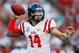 TUSCALOOSA, AL - SEPTEMBER 28: Bo Wallace #14 of the Mississippi Rebels passes against the Alabama Crimson Tide at Bryant-Denny Stadium on September 28, 2013 in Tuscaloosa, Alabama. (Photo by Kevin C. Cox/Getty Images)