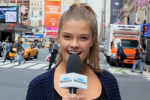 SI Swimsuit Model Quizzes NBA Fans in New York