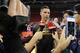 BEIJING, CHINA - OCTOBER 14: Steve Nash of the Los Angeles Lakers speaks to the media prior to practice as part of 2013 Global Games on October 14, 2013 at the MasterCard Center in Beijing, China. NOTE TO USER: User expressly acknowledges and agrees that, by downloading and/or using this photograph, user is consenting to the terms and conditions of the Getty Images License Agreement. Mandatory Copyright Notice: Copyright 2013 NBAE (Photo by Andrew D. Bernstein/NBAE via Getty Images)