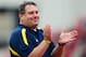 Nov 24, 2012; Columbus, OH, USA; Michigan Wolverines head coach Brady Hoke prior to the game against the Ohio State Buckeyes at Ohio Stadium. Mandatory Credit: Andrew Weber-USA TODAY Sports