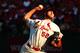 Michael Wacha fires home in Game 2 of the NLCS against the Dodgers.