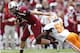 COLUMBIA, SC - OCTOBER 27: Connor Shaw #14 of the South Carolina Gamecocks tries to avoid Curt Maggitt #56 of the Tennessee Volunteers during the game at Williams-Brice Stadium on October 27, 2012 in Columbia, South Carolina. South Carolina won 38-35. (Photo by Joe Robbins/Getty Images)