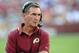 Aug 24, 2013; Landover, MD, USA; Washington Redskins head coach Mike Shanahan on the sidelines during the second half against the Buffalo Bills at FedEX Field. Mandatory Credit: Brad Mills-USA TODAY Sports