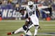 Sep 12, 2013; Foxborough, MA, USA; New York Jets wide receiver Stephen Hill (84) is tackled by New England Patriots cornerback Aqib Talib (31) who forced a fumble on the play during the first half at Gillette Stadium. Mandatory Credit: Mark L. Baer-USA TODAY Sports
