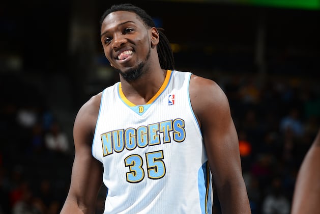 Kenneth Faried Gets Duped by Falling Businessman Prank