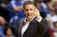 NASHVILLE, TN - MARCH 15: Head coach John Calipari of the Kentucky Wildcats reacts on the sideline during the first half against the Vanderbilt Commodores during the Quarterfinals of the SEC basketball tournament at Bridgestone Arena on March 15, 2013 in Nashville, Tennessee. (Photo by Andy Lyons/Getty Images)