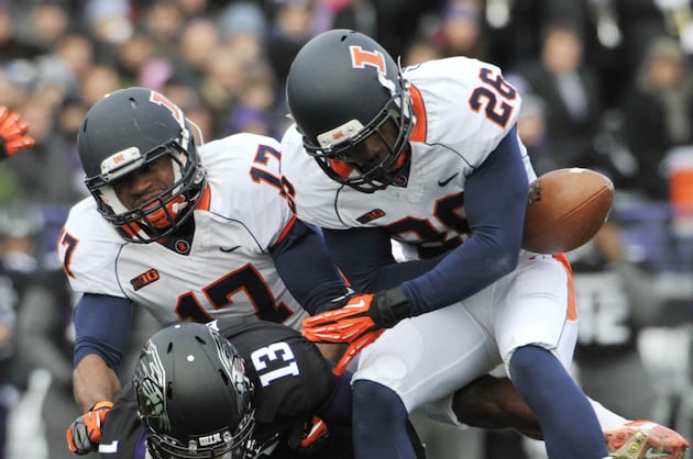 Illini at Bottom of Country in Interceptions, Sacks