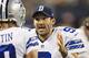 ARLINGTON, TX - OCTOBER 13: Tony Romo #9 talks with Miles Austin #19 of the Dallas Cowboys during a game against the Washington Redskins at AT&T Stadium on October 13, 2013 in Arlington, Texas. The Cowboys defeated the Redskins 31-16. (Photo by Wesley Hitt/Getty Images)