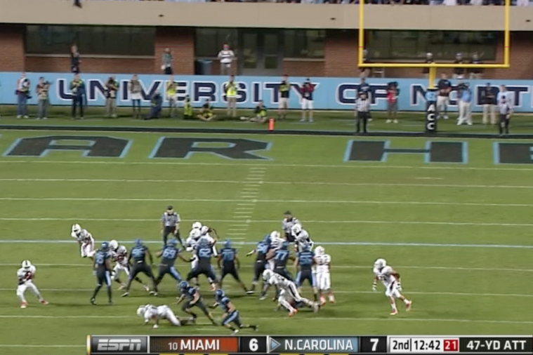 Miami Hurricanes Return Blocked FG 67 Yards for TD