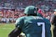 TAMPA, FL - OCTOBER 13: Quarterback Michael Vick #7 of the Philadelphia Eagles watches play from the bench against the Tampa Bay Buccaneers October 13, 2013 at Raymond James Stadium in Tampa, Florida. (Photo by Al Messerschmidt/Getty Images)