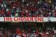 MANCHESTER, ENGLAND - AUGUST 26: Manchester United fans display a banner during the Barclays Premier League match between Manchester United and Chelsea at Old Trafford on August 26, 2013 in Manchester, England. (Photo by Alex Livesey/Getty Images)
