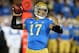 PASADENA, CA - OCTOBER 12: Brett Hundley #17 of the UCLA Bruins throws a pass against the California Golden Bears at the Rose Bowl on October 12, 2013 in Pasadena, California. UCLA won 37-10. (Photo by Stephen Dunn/Getty Images)
