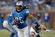 DETROIT, MI - NOVEMBER 22: Mikel Leshoure #25 of the Detroit Lions looks for open running room while playing the Houston Texans at Ford Field on November 22, 2012 in Detroit, Michigan. Houston won the game 34-31. Photo by Gregory Shamus/Getty Images)