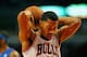 CHICAGO, IL - OCTOBER 16: Derrick Rose #1 of the Chicago Bulls prepares to shoot a free throw against the Detroit Pistons during a preseason game at the United Center on October 16, 2013 in Chicago, Illinois. The Bulls defeated the Pistons 96-81. NOTE TO USER: User expressly acknowledges and agrees that, by downloading and or using this photograph, User is consenting to the terms and conditions of the Getty Images License Agreement. (Photo by Jonathan Daniel/Getty Images)